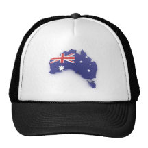Australia Blue Mesh Hats