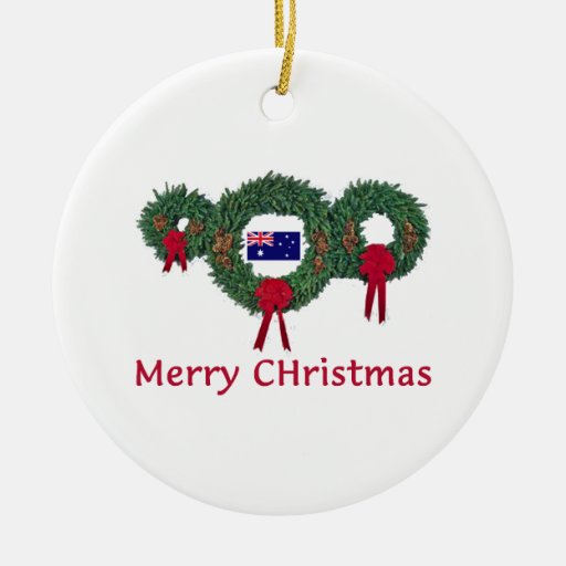 australia christmas 2 double sided ceramic round christmas australia christmas 2 double sided ceramic round christmas