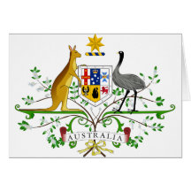 Australia Coat Of Arms Card