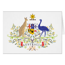 Australia Coat Of Arms Card