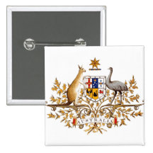 Australia Coat of Arms detail Pinback Button