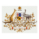 Australia Coat of Arms detail Postcard