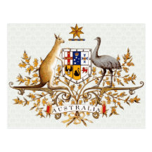 Australia Coat of Arms detail Postcard
