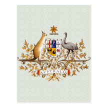 Australia Coat of Arms detail Postcards
