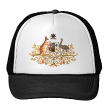 australia coat of arms mesh hats