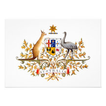 Australia Coat of Arms Personalized Invitation