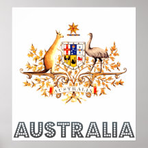 Australia Coat of Arms Poster