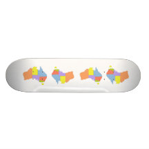 Australia Colour Map, Australia Skate Board