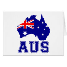 Australia Continent Greeting Card
