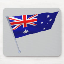 Australia flag in the wind mousepad