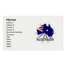 Australia Flag Map 2.0 Business Card Templates
