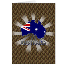 Australia Flag Map 2.0 Card