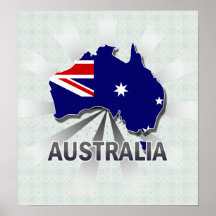 Australia Flag Map 2.0 Posters