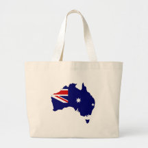 Australia flag map bags