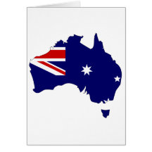 Australia flag map cards
