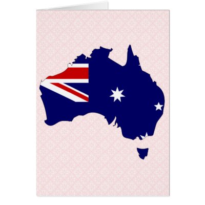 Australia Flag Map full size