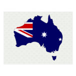 Australia Flag Map full size Post Card