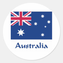 Australia Flag Round Sticker