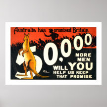 Australia Has Promised Britain (white) Print