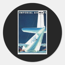 Australia Imperial Airways Round Sticker