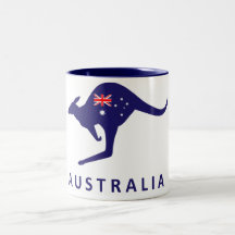 AUSTRALIA KANGAROO FLAG MUG