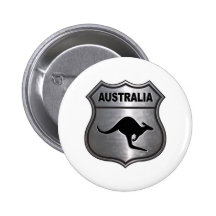 Australia Kangaroo Pinback Button