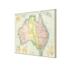 Australia political stretched canvas prints