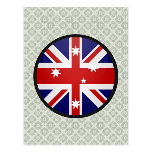 Australia quality Flag Circle Post Card
