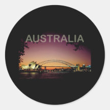 Australia Round Stickers