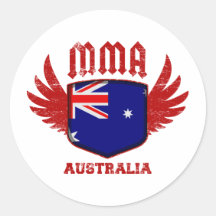 Australia Round Stickers