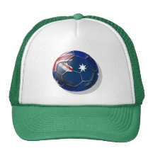 Australia Socceroos Soccer fans Oz flag Ball Mesh Hat