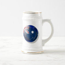 Australia Socceroos Soccer fans Oz flag Ball Coffee Mugs