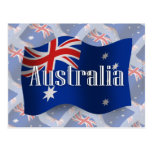 Australia Waving Flag Postcard