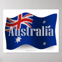 Australia Waving Flag Posters