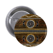 Australian Aboriginal Art - Food Gathering Pinback Button