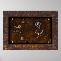 Australian Aboriginal Desert Art History Poster IV