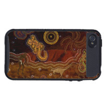 Australian Aboriginal Dreamtime Desert Art iPhone 4 Cover