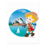 Australian boy postcard