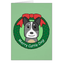 Australian Cattle Dog Christmas Greeting Card