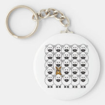 Australian Cattle Dog in the Sheep Key Chain