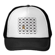Australian Cattle Dog in the Sheep Trucker Hat