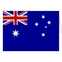 Australian flag greeting cards