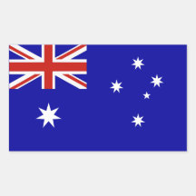 Australian flag rectangular sticker