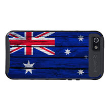 Australian Flag Rustic Wood Cover For iPhone 5