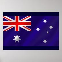 Australian flag shaded for Aussies down under Poster