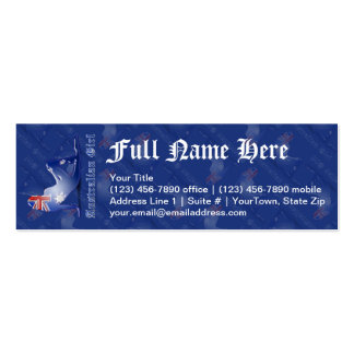 Australian Girl Silhouette Flag Business Card Templates