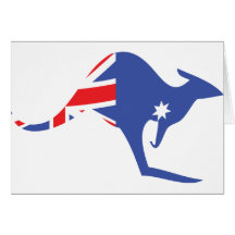 australian kangaroo greeting card