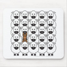 Australian Kelpie in the Sheep Mouse Pad