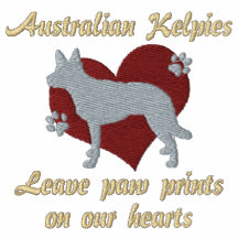 Australian Kelpies Leave Paw Prints Embroidered Hoodie