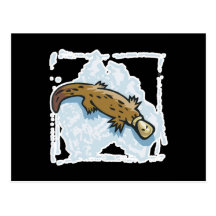 australian platypus design post card